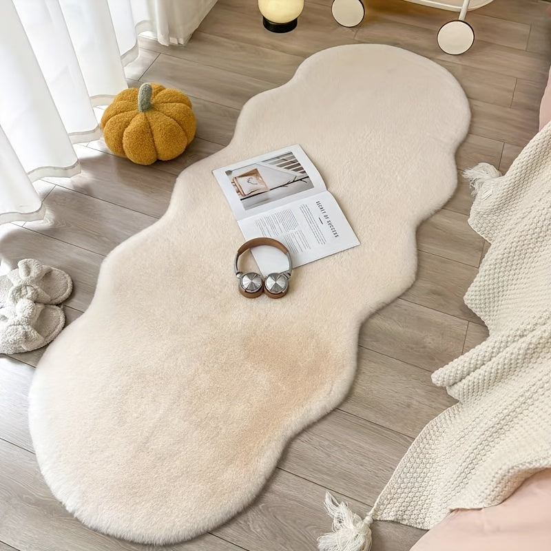 GentleSpace: Modern Polygonal Plush Carpet – Ideal for Office, Bedroom & Indoor Decor