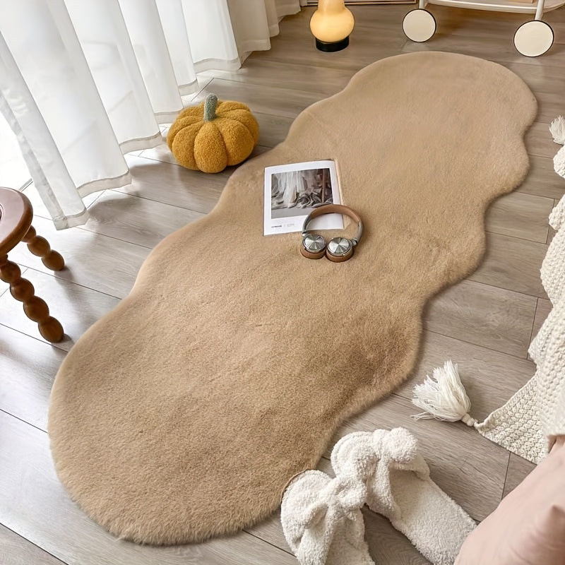 GentleSpace: Modern Polygonal Plush Carpet – Ideal for Office, Bedroom & Indoor Decor