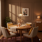 SatoriLux: Minimalist Pendant Light Glass Round with Brass Details, LED E27 – for Dining Room & Reading Room