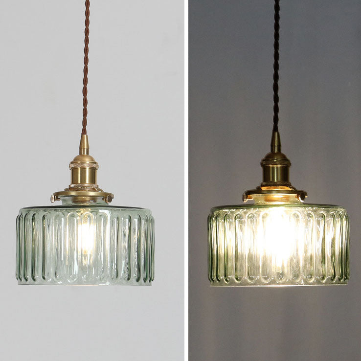 SatoriLux: Minimalist Pendant Light Glass Round with Brass Details, LED E27 – for Dining Room & Reading Room