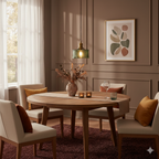 SatoriLux: Minimalist Pendant Light Glass Round with Brass Details, LED E27 – for Dining Room & Reading Room