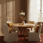 SatoriLux: Minimalist Pendant Light Glass Round with Brass Details, LED E27 – for Dining Room & Reading Room
