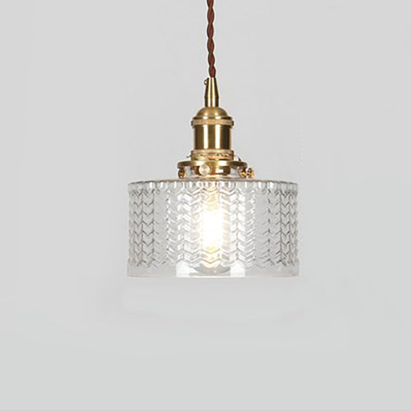 SatoriLux: Minimalist Pendant Light Glass Round with Brass Details, LED E27 – for Dining Room & Reading Room