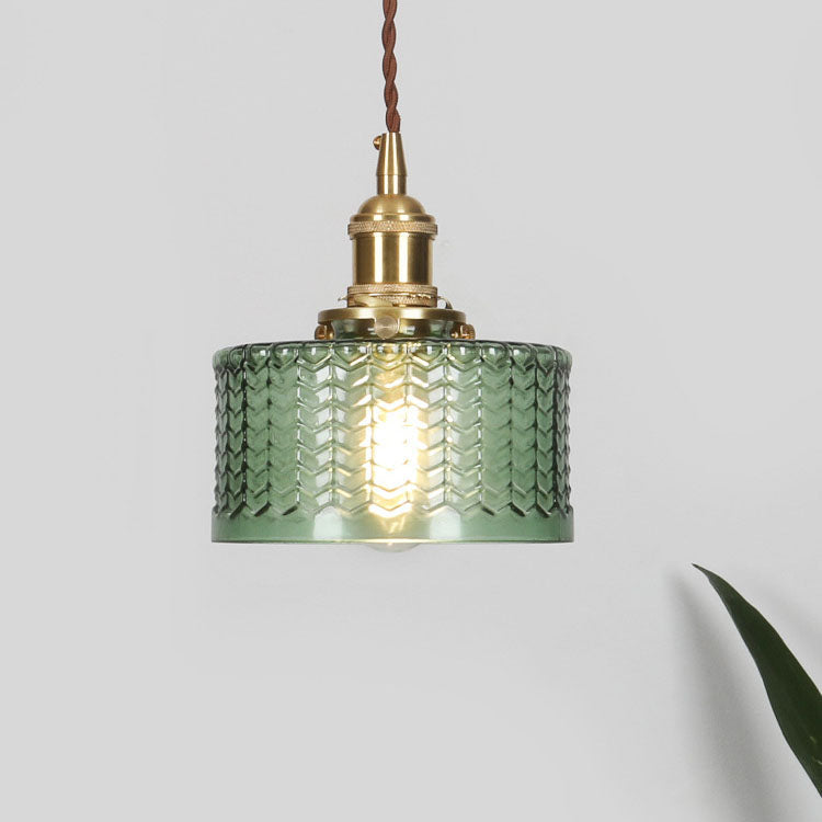 SatoriLux: Minimalist Pendant Light Glass Round with Brass Details, LED E27 – for Dining Room & Reading Room