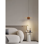 Saturn Celestial Walnut Orb Pendant Light