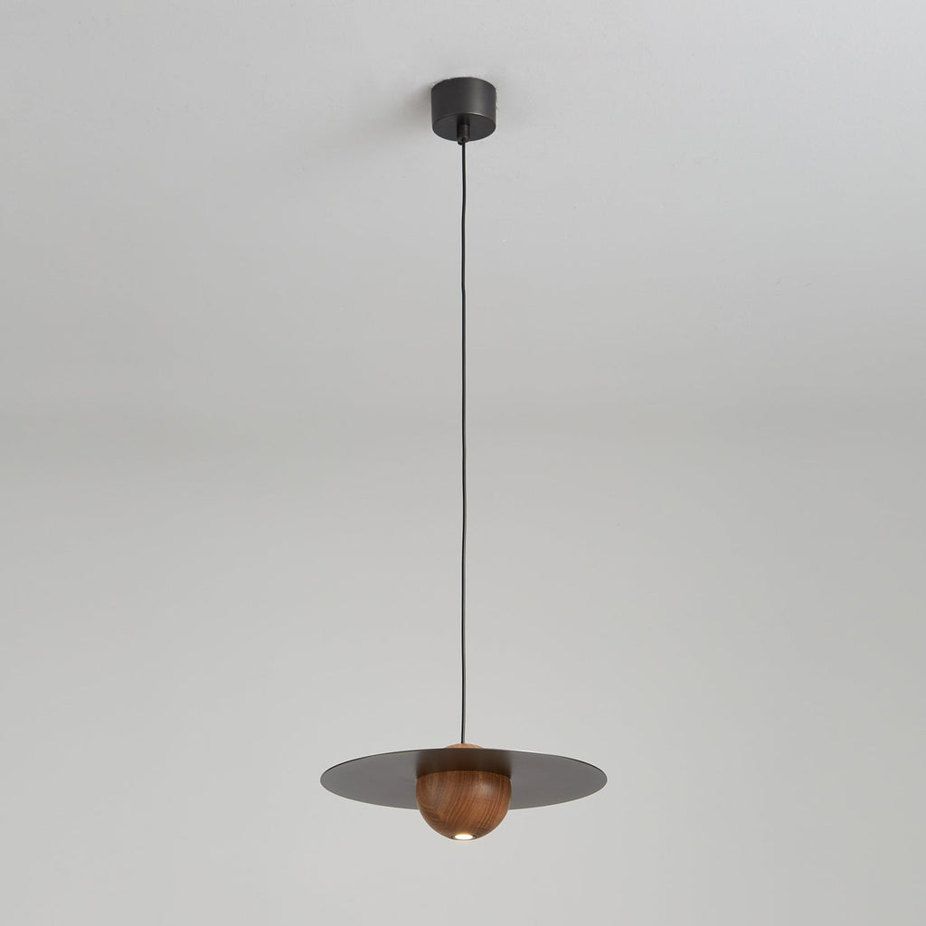 Saturn Celestial Walnut Orb Pendant Light