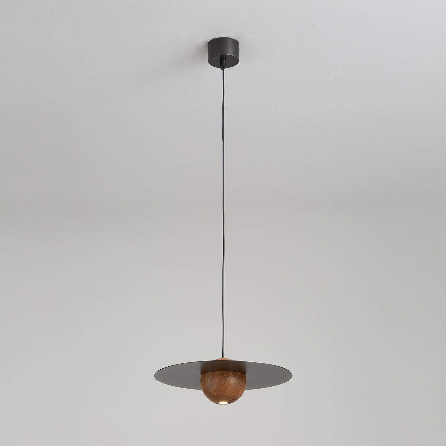 Saturn Celestial Walnut Orb Pendant Light