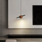 Saturn Celestial Walnut Orb Pendant Light