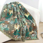 Savanna Dream: Cotton blankets made of cotton with reversible function & distinctive pattern – for bedroom & lounge