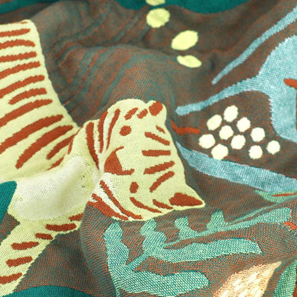 Savanna Dream: Cotton blankets made of cotton with reversible function & distinctive pattern – for bedroom & lounge