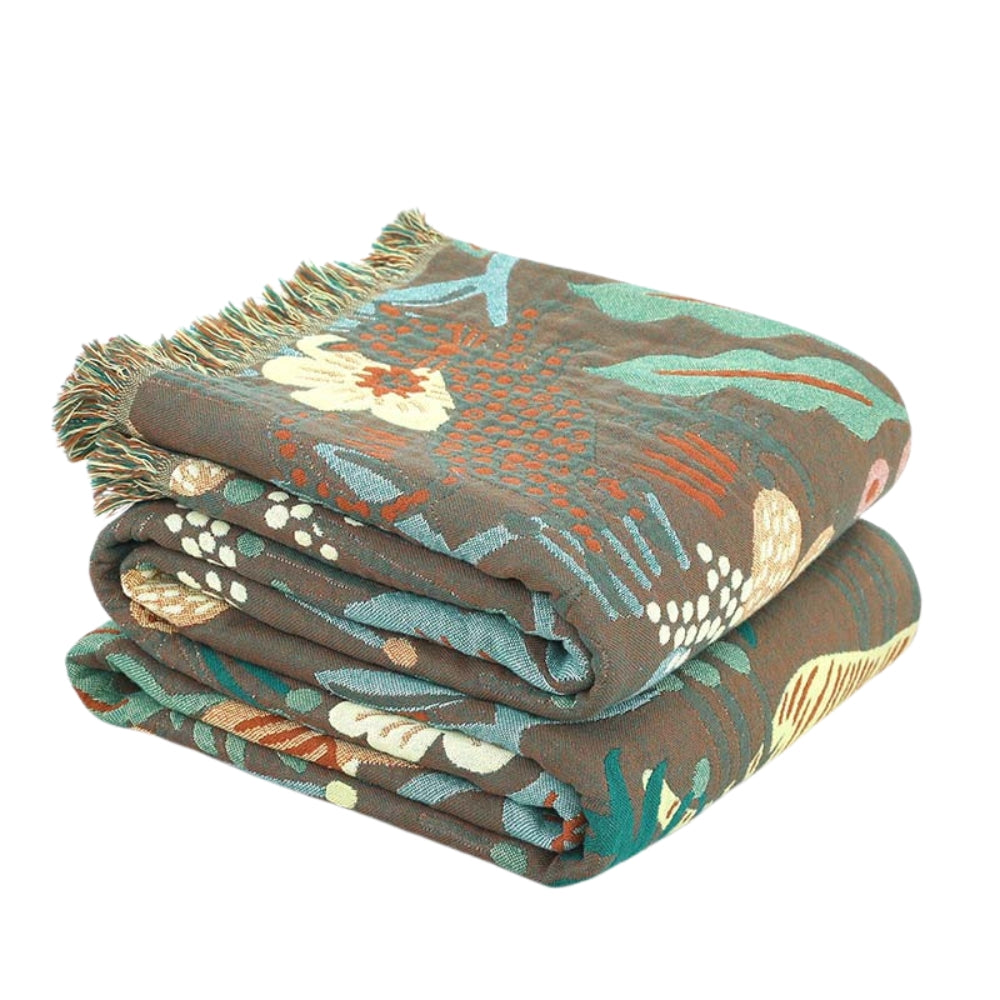 Savanna Dream: Cotton blankets made of cotton with reversible function & distinctive pattern – for bedroom & lounge