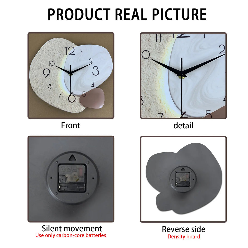 Belo Wall Clock | Silent Quartz Movement, Modern Minimalist Design