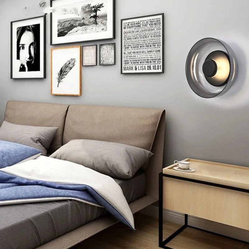 Bello Nordic Glass LED Wall Sconce | Elegant Round Design, Warm Light