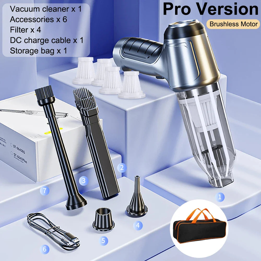 Zyvenor - Cordless Car Handheld Vacuum Cleaner 95000Pa