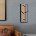 Bela Wall Clock | Slim Wood Grain Design, Silent Quartz Movement