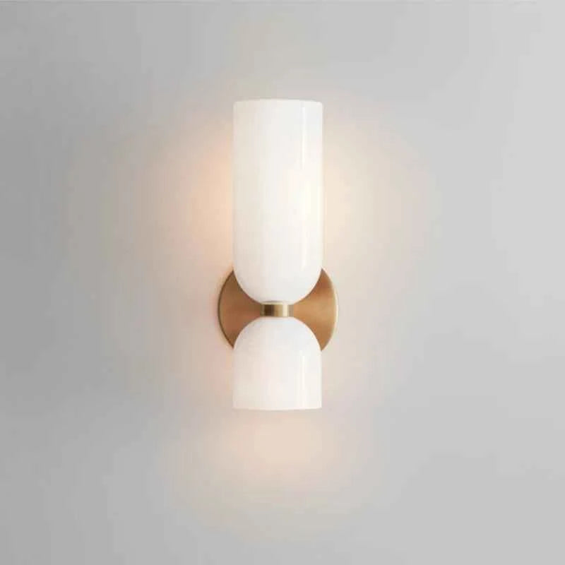Bela Glass Wall Lamp | Smoked Tube Design, Up & Down Lighting