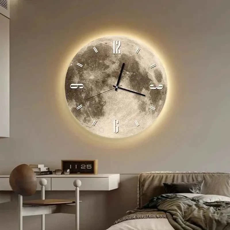 Luna LED Wall Clock | Ambient Glow, Silent Quartz Movement