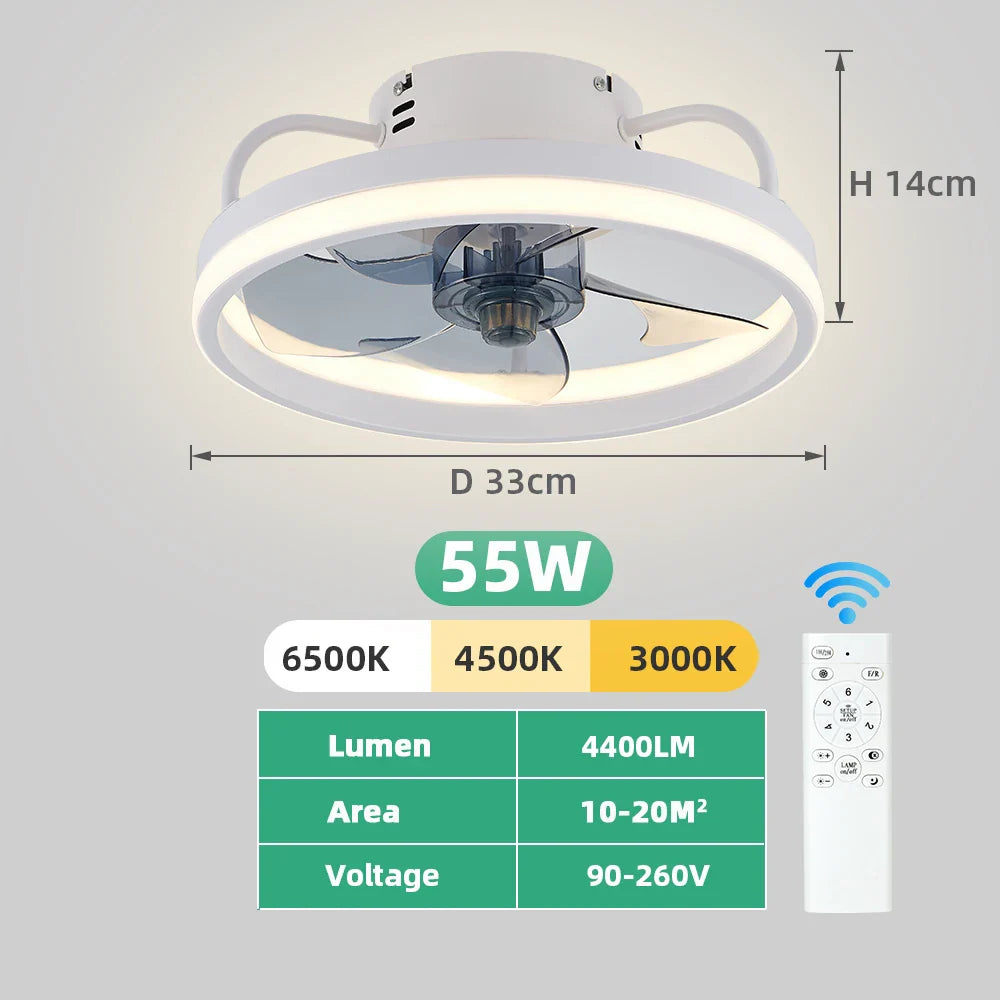 Lumirel - Ceiling Fan with LED Light and Remote Control