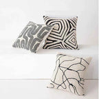 Luna Tufted Kussenhoes | Geometrisch Patroon, Zacht Katoen-Polyester