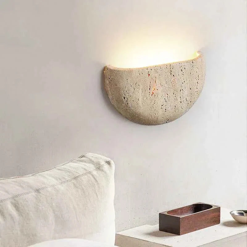 Bento LED Wandlamp | Travertin, Inclusief G9 LED-lamp