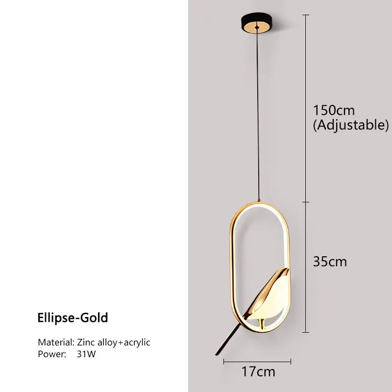Mira Pendant Light | Nordic LED, Adjustable Height