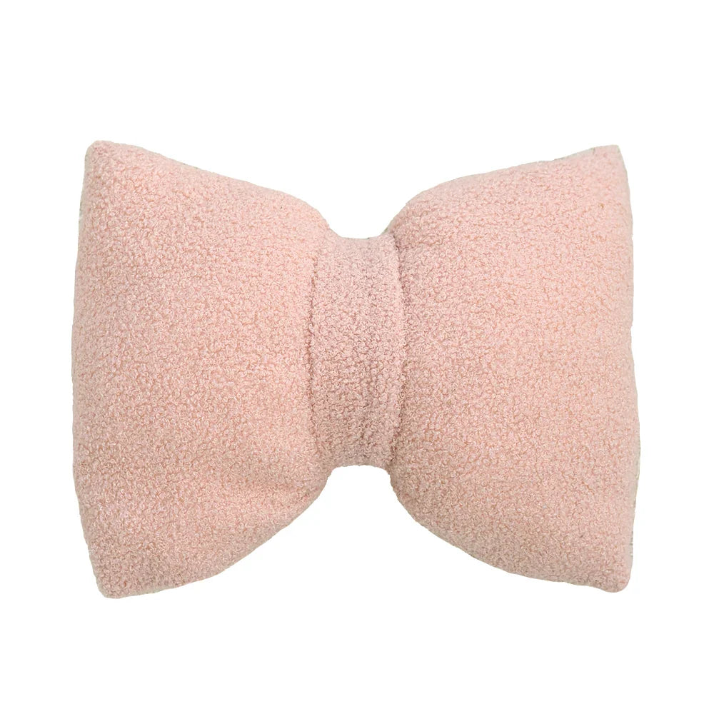 Marivelle - Plush Bow Decorative Pillow With Filling Plain