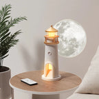 Lighthouse Moon Projection Night Light, Rechargeable Battery, Motion Sensor, LED Light