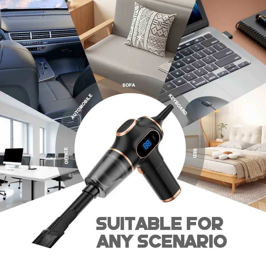 Zanviro - Wireless Car Handheld Vacuum Cleaner High Power ABS