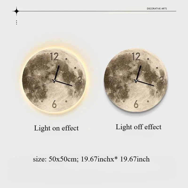 Luna LED Wall Clock | Ambient Glow, Silent Quartz Movement