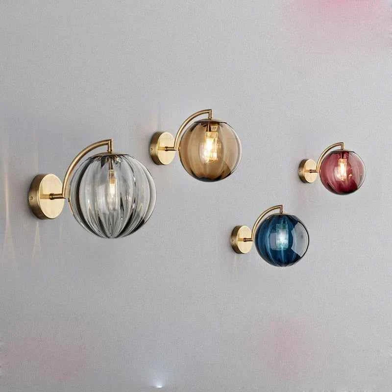 Bela Wall Lamp | Brass & Tinted Glass Design, Soft Ambient Glow