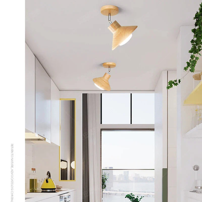 Boreal Ceiling Lamp | Natural Timber, Soft Ambient Light