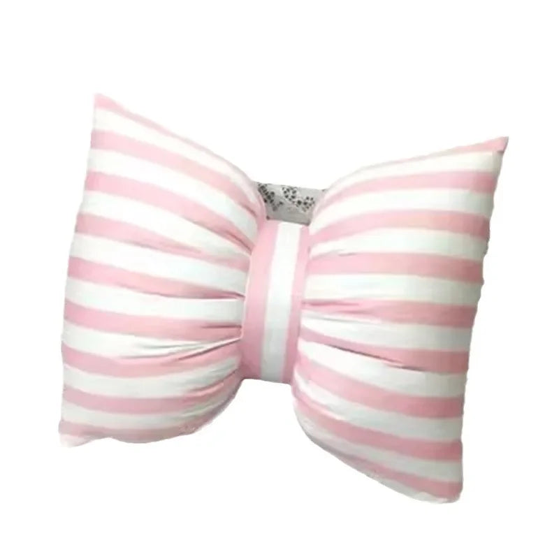 Lysandra - Striped Bow Neck Pillow 25x18 Cm