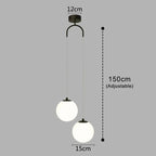Luma Pendant Light | Nordic Glass Globe, Adjustable Height