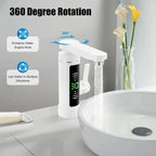 Deluvia - Electric Rotating Kitchen Faucet with Flow Heater and LED Temperature Display 3 kW