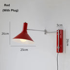 Revillo – Bauhaus Rotatable Wall Lamp with Plug Foldable LED