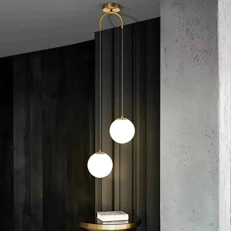 Luma Pendant Light | Nordic Glass Globe, Adjustable Height