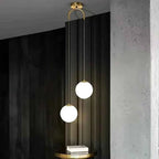 Luma Pendant Light | Nordic Glass Globe, Adjustable Height