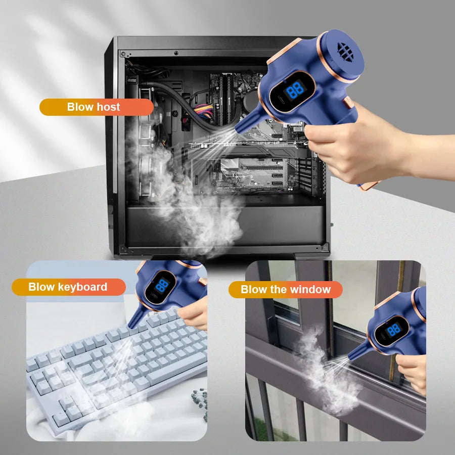 Zanviro - Wireless Car Handheld Vacuum Cleaner High Power ABS