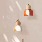 Bento Pendant Light | Japanese Minimalist Resin, Adjustable Height