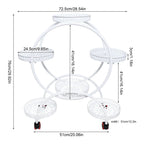 Bela Metal Plant Stand | 6-Tier with Wheels, Indoor & Outdoor Use