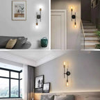 Bela 2-Light Ceiling Lamp | Black & Gold Flush Mount Design