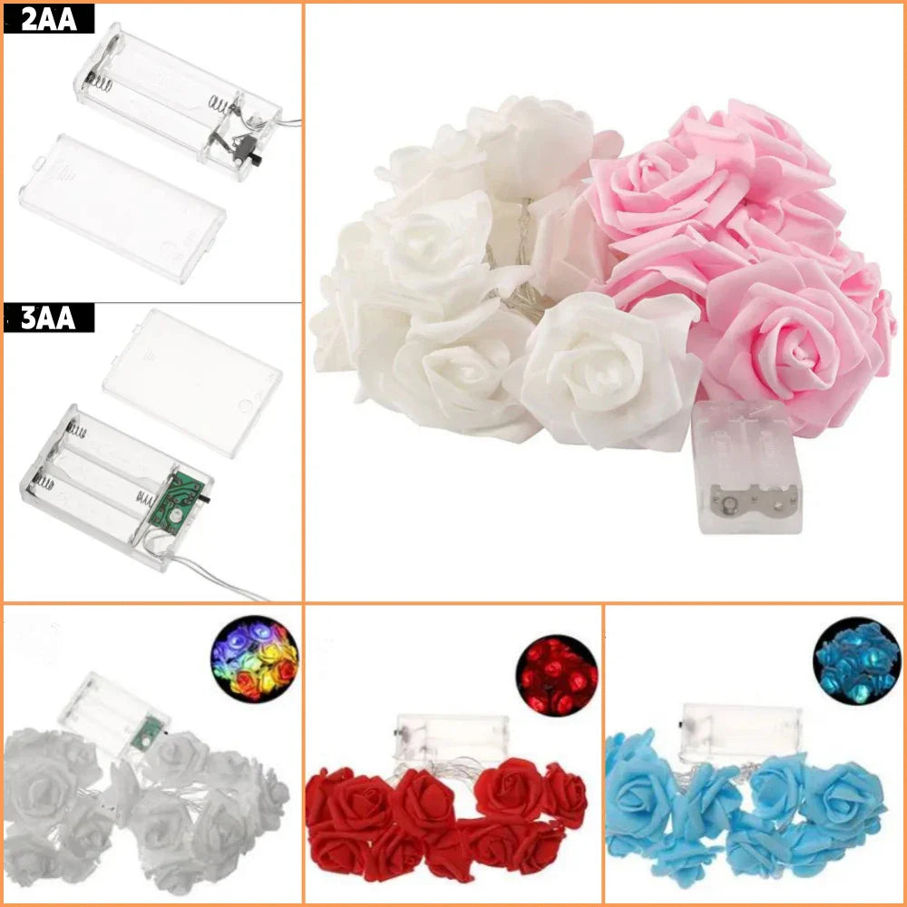 Elodie – Atmospheric LED Rose Light Garland on USB or Battery