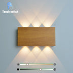 Belo Wall Lamp | Wireless Touch Control, Wood-Grain Design
