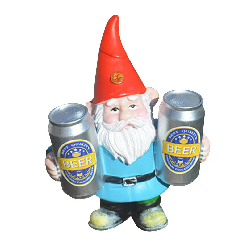 Clytie - Drunken Gnome with Beer Funny Figurine for Garden and Home Decoration