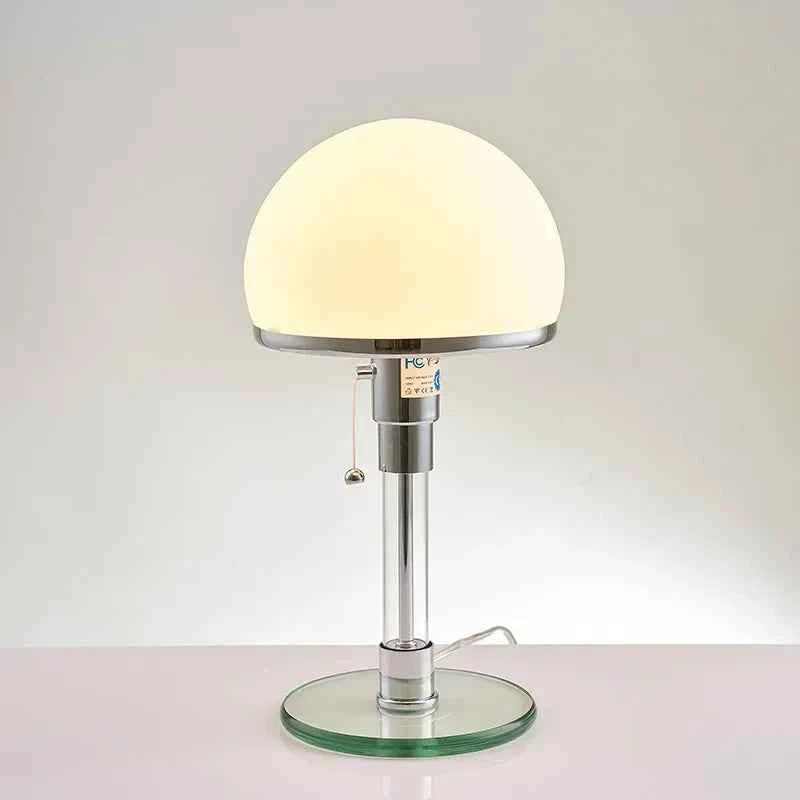 Bela Table Lamp | Frosted Glass Shade, Chrome Base