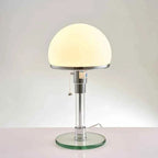 Bela Table Lamp | Frosted Glass Shade, Chrome Base
