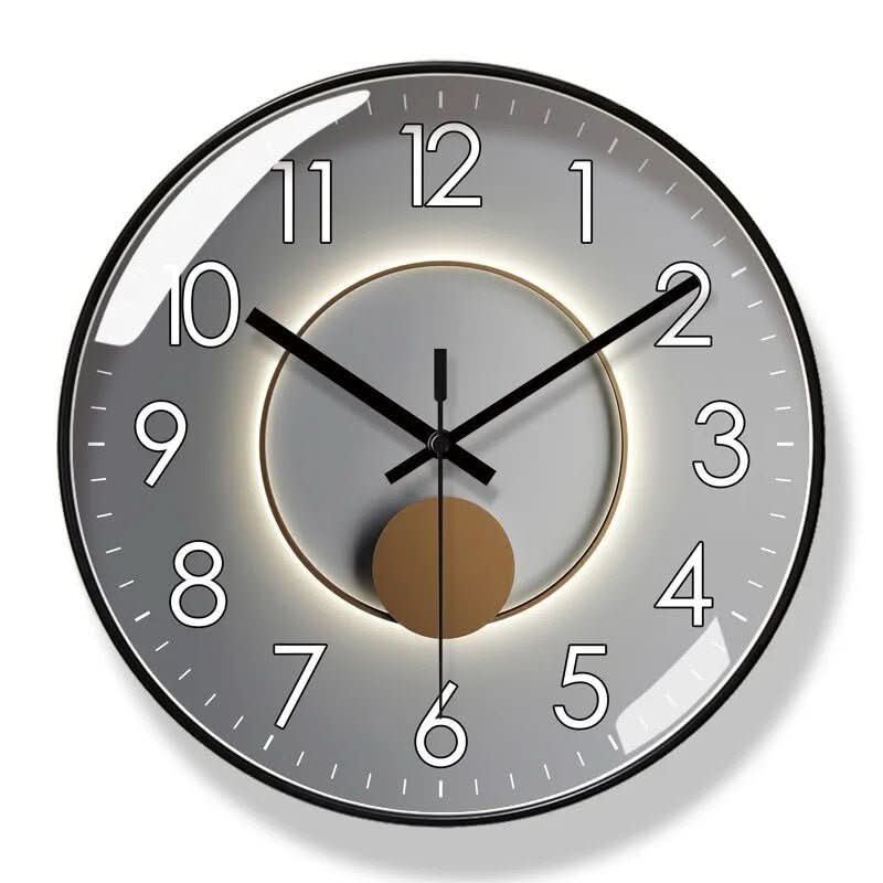 ScandiClock: Minimalistic Wall Clock in Black and White with Precise Quartz Mechanism – for Modern Living Spaces