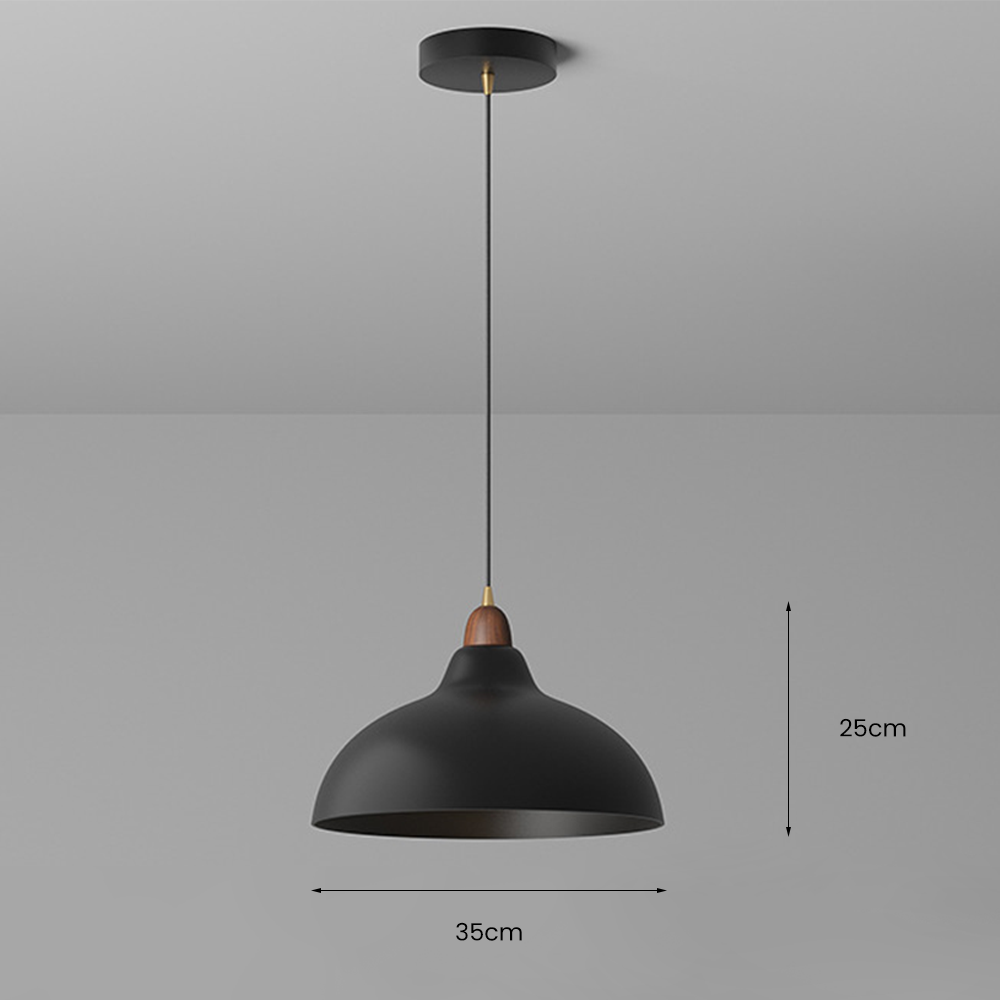 ScandiHolz: Scandinavian Pendant Light made of Wood & Metal – for Kitchen & Dining Area
