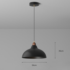 ScandiHolz: Scandinavian Pendant Light made of Wood & Metal – for Kitchen & Dining Area