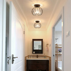ScandiBall: Minimalist Pendant Light Glass Round – Elegant & Bright for Hallway & Living Room